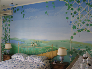 Landscape on wall